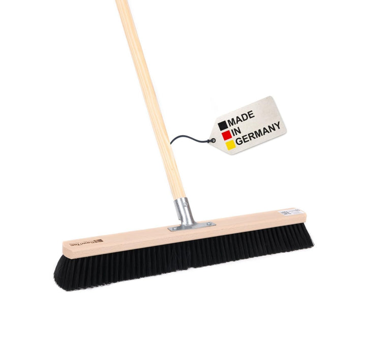 BawiTec Profi Saalbesen Grossraumbesen Kunsthaar-Borsten mit stabilem Stiel schwarz-weich (Breite 10