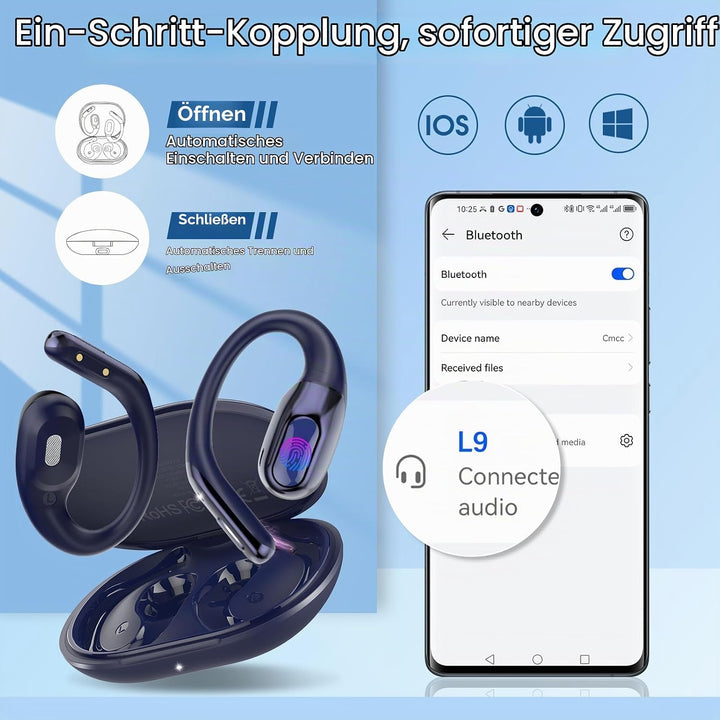 KI Übersetzer Kopfhörer, 3-in-1 Echtzeit Sprachübersetzer Kopfhörer mit ENC und App, 45 Std Übersetz