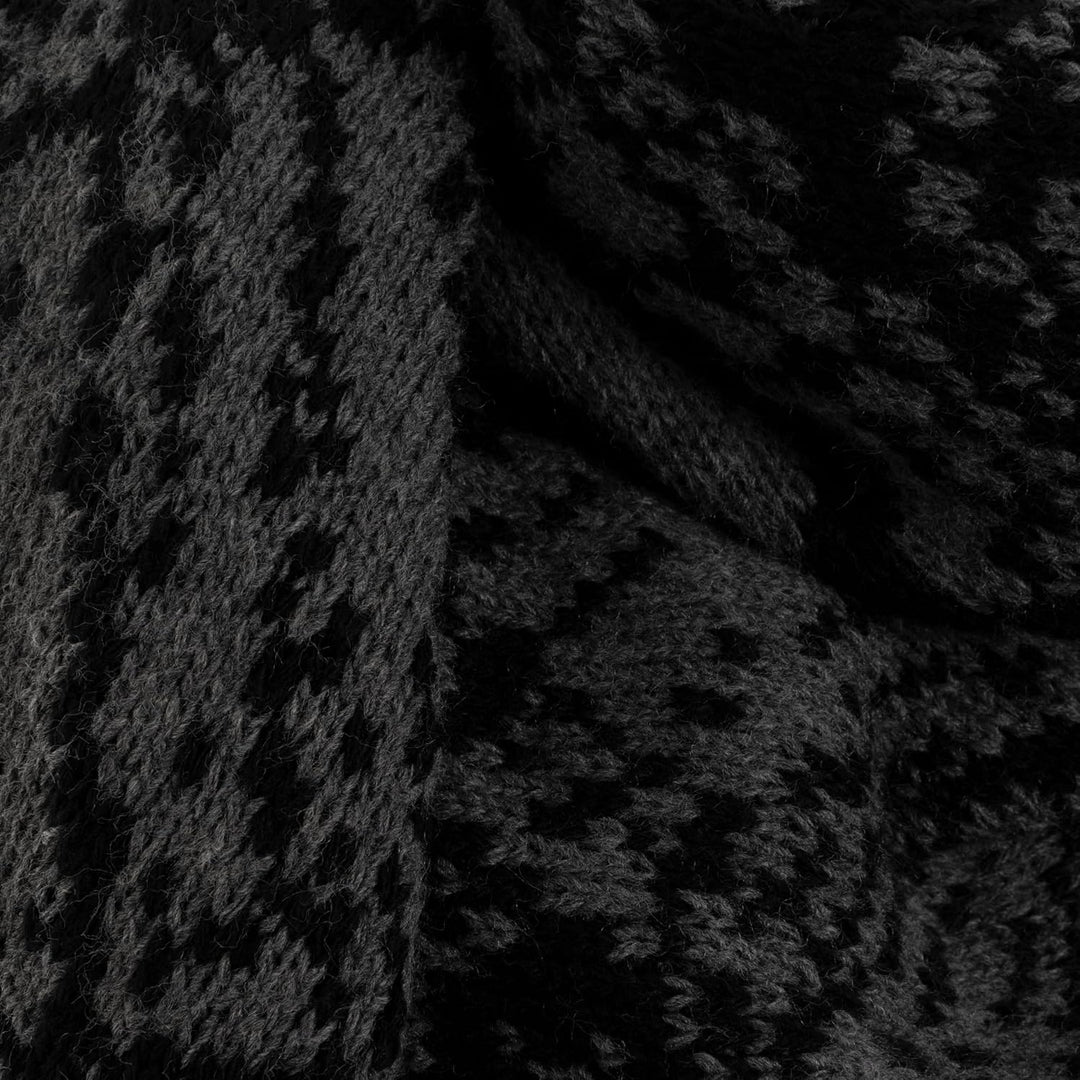 KNIT FACTORY - Lea Dreiecksschal Schwarz/Anthrazit, Schwarz/Anthrazit