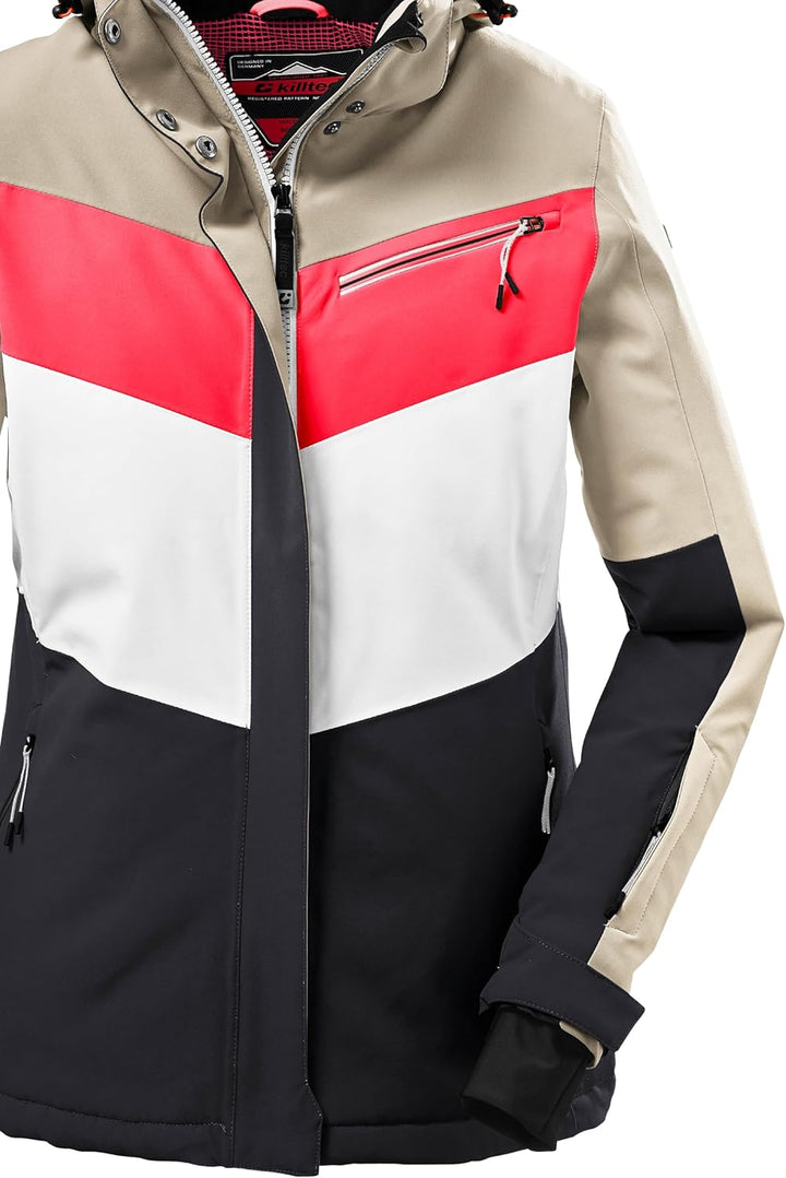 Killtec Damen Ksw 253 Wmn Ski Jckt Funktionsjacke/Skijacke mit abzippbarer Kapuze und Schneefang 46