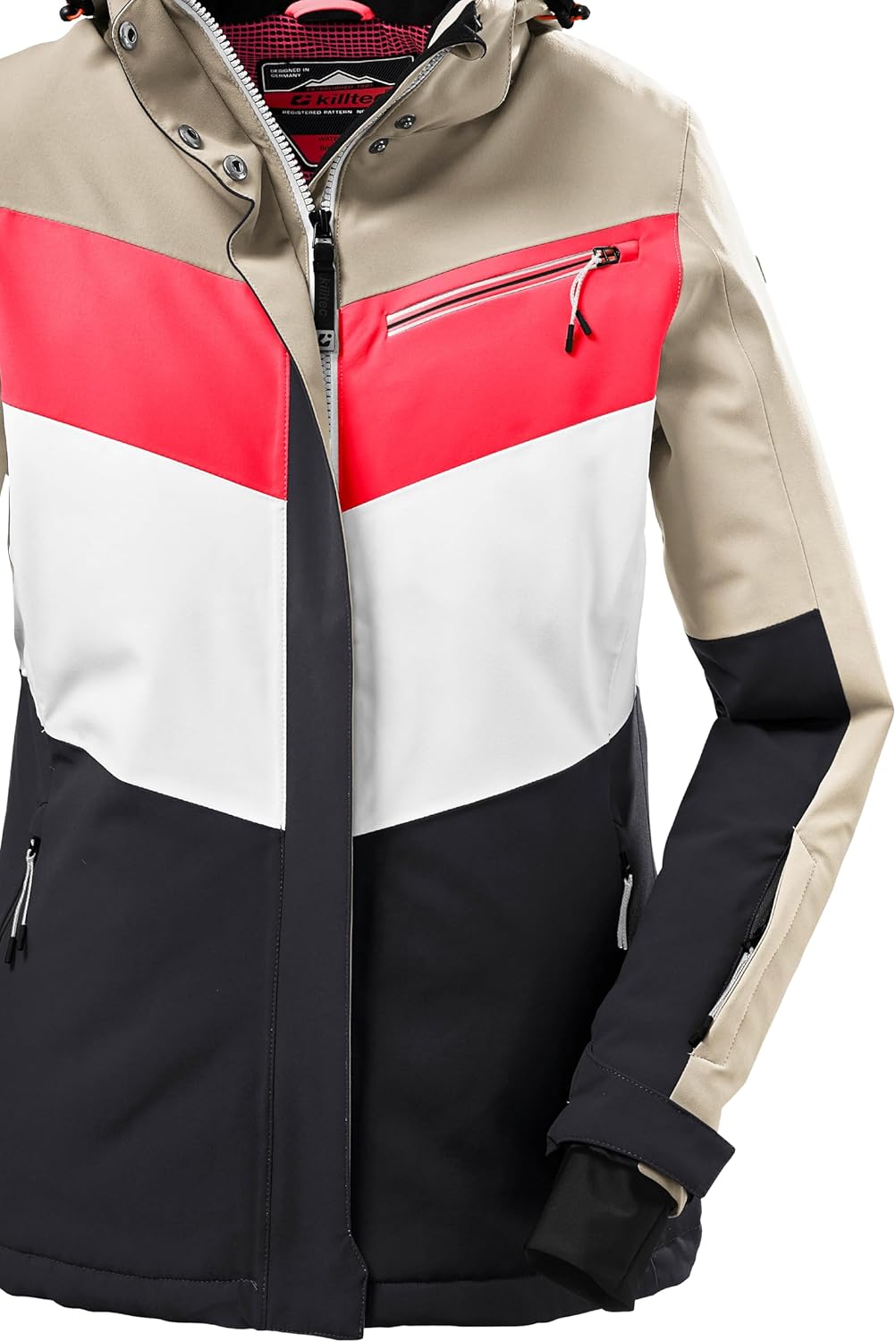 Killtec Damen Ksw 253 Wmn Ski Jckt Funktionsjacke/Skijacke mit abzippbarer Kapuze und Schneefang 46