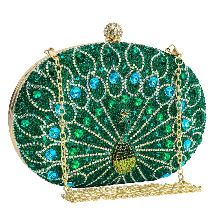 Vintage Clutch Damen, Glitzernde Kleine Abendhandtasche Schultertasche für Hochzeit, Party und Ball