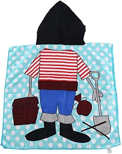 Kinder Poncho Handtuch für Strand Schwimmen Bad Kapuzenhandtuch, Kinder Mikrofaser Cartoon Bademante