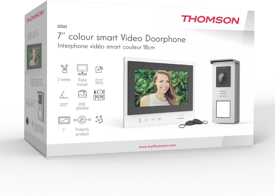 THOMSON SMART BRACKET II, Türsprechanlage, Video, 7 Zoll Monitor, 1 Stück (1er Pack)