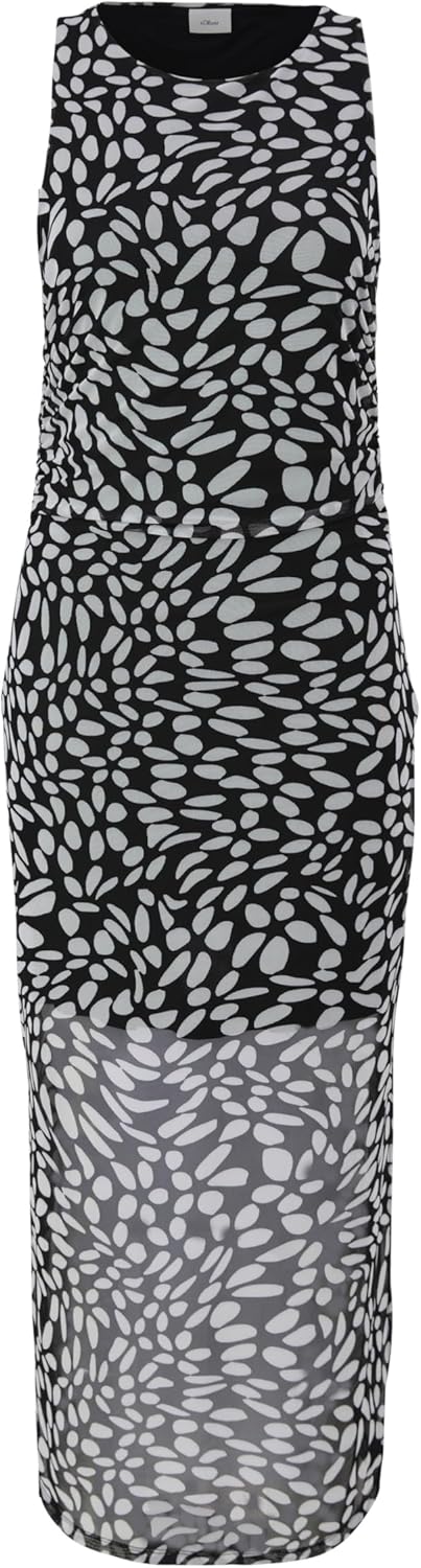s.Oliver BLACK LABEL Maxikleid mit Raffung 46 Schwarz, 46 Schwarz