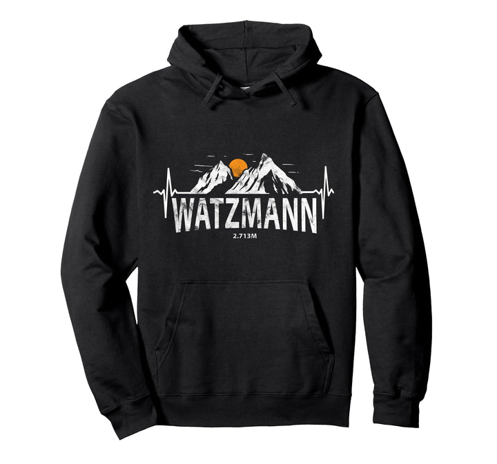 Watzmann 2713 Watzmannmassiv Bayern Berchtes-Gaden Herzschla Pullover Hoodie