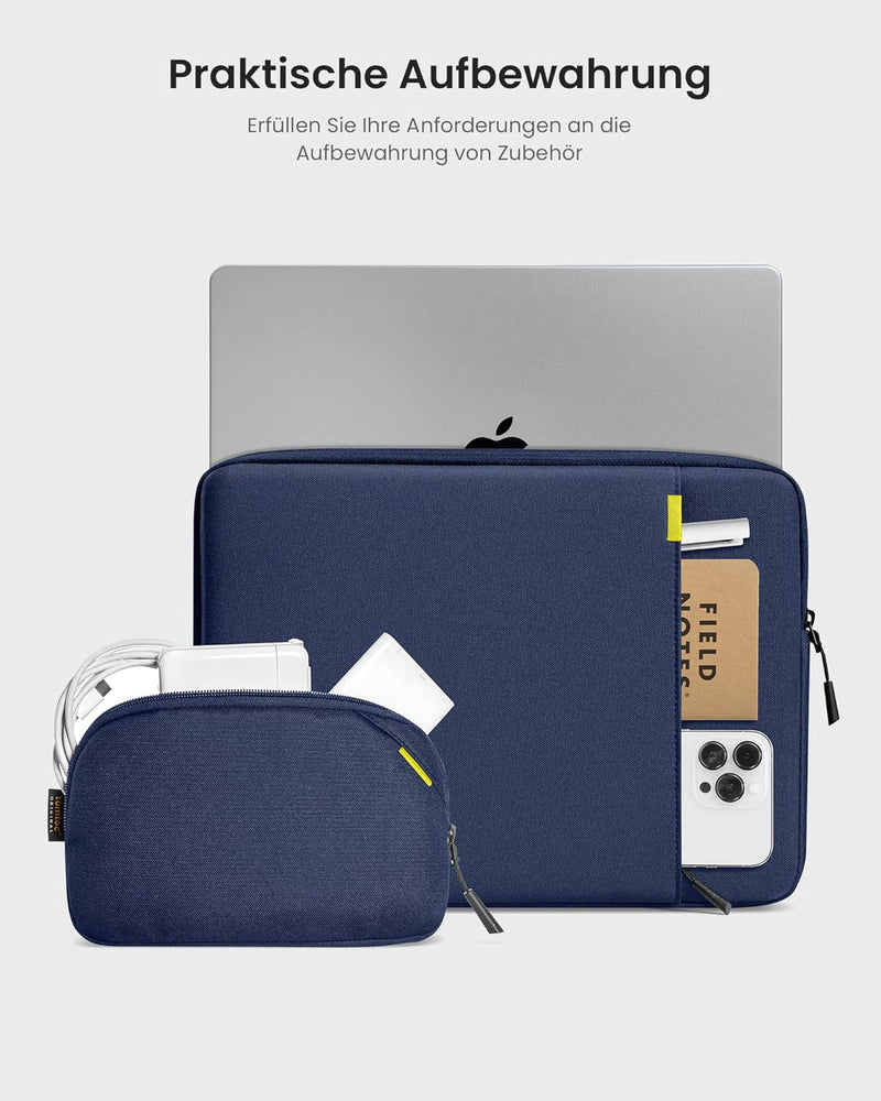 tomtoc 360° Tasche Hülle für 13 Zoll MacBook Air 2024-2018 M3/A3113 M2/A2681 M1/A2337, 13-Zoll MacBo