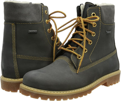 Däumling Jungen Timmy St-Andi-Aspen Kurzschaft Stiefel gefüttert 080031M 34 EU Schmal Grau, 34 EU Sc