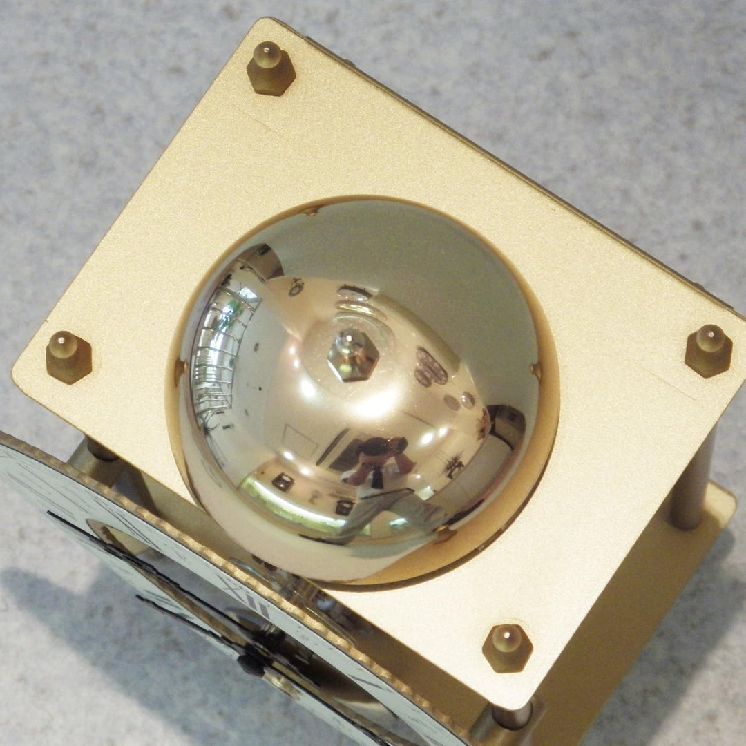 Hermle Uhrenmanufaktur Tischuhr, Schmiedeeisen, Gold, 24cm x 13cm x 9,5cm