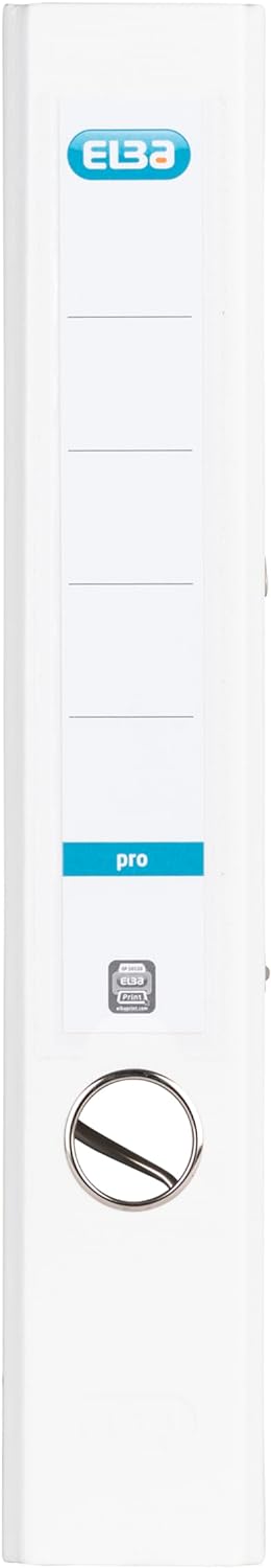 Elba Ordner A4, Smart Pro, 5 cm schmal, Kunststoff aussen, weiߟ, 10 Stück weiss, weiss