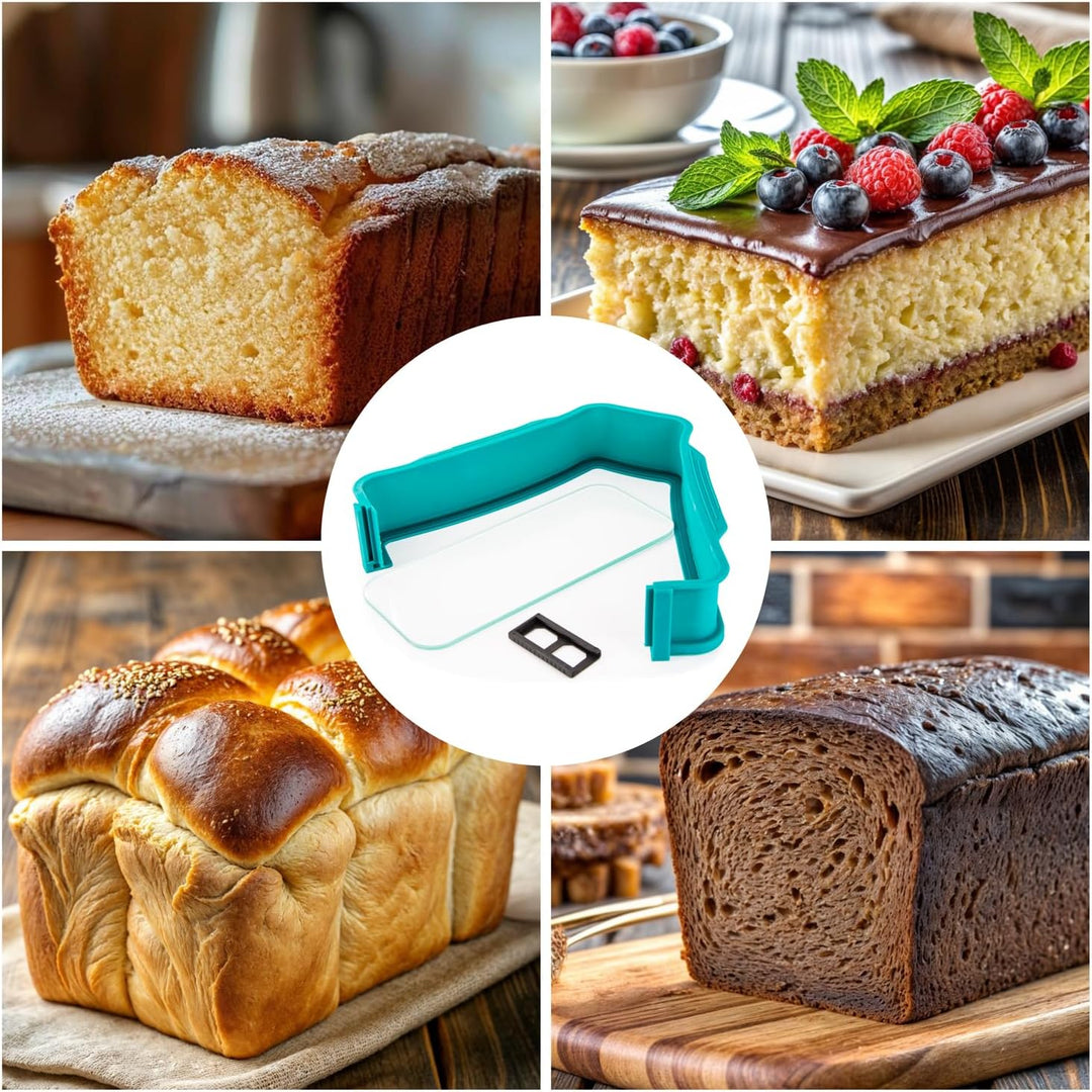 GOODS+GADGETS Silikon Springform Antihaftbeschichtete Kuchen Backform (Kastenform), Kastenform