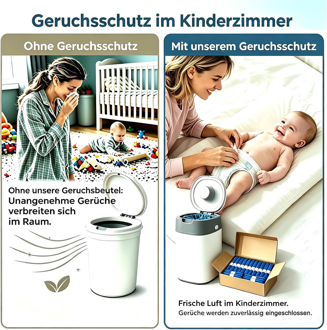 20 Stück Windeleimer Nachfüllkassetten 4,5 m Nachfüllfolie mit Endmarkierung Lavendelduft Geruchsdic