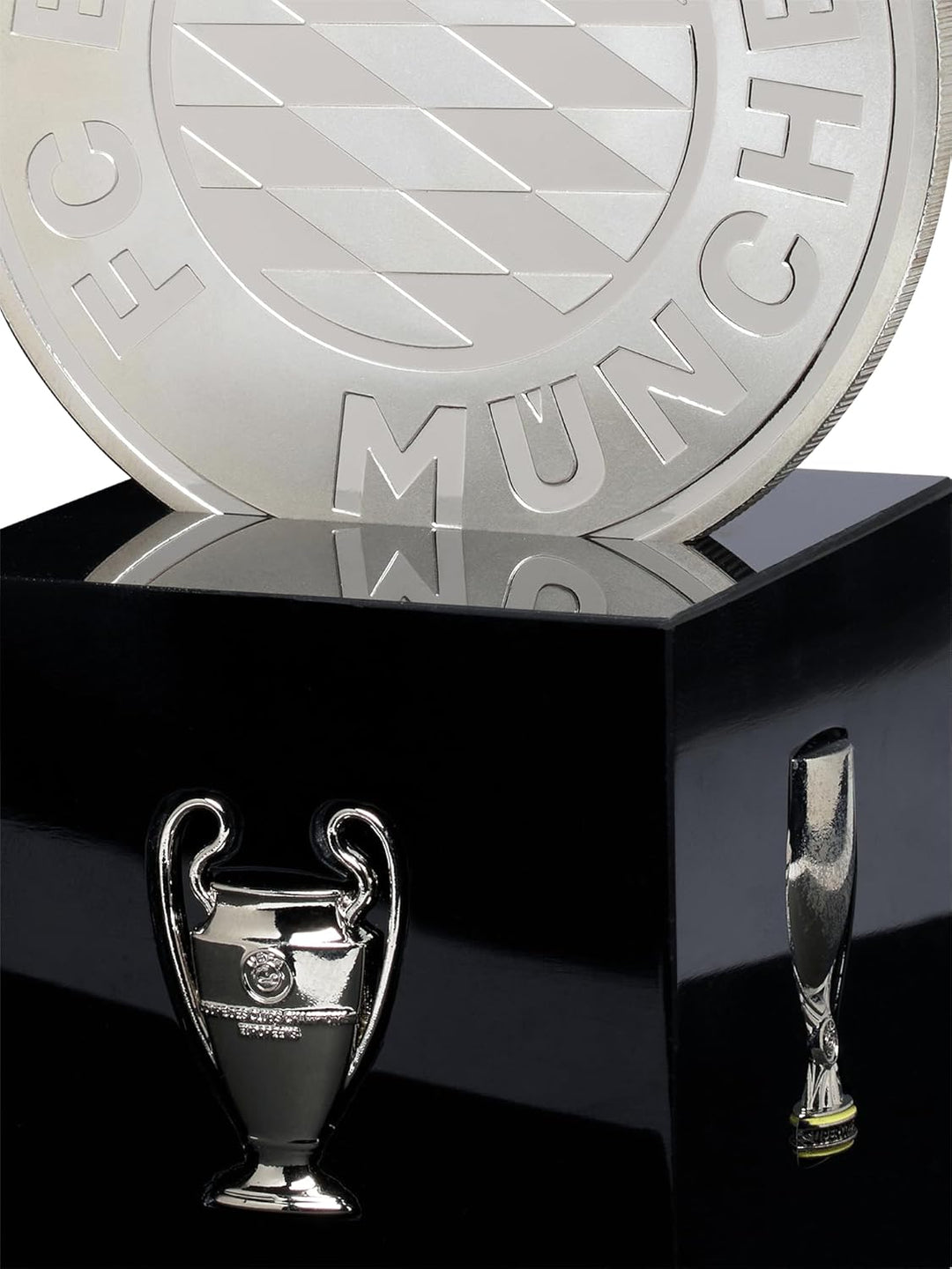 FC Bayern München Acrylblock Pokale mit Logo Münze Schwarz I Fussballdeko Einheitsgrösse, Einheitsgr