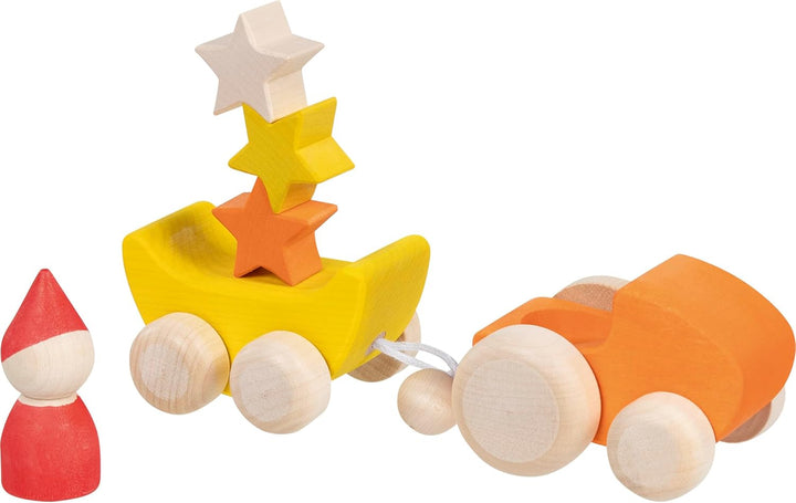 goki 55861 - Kleiner Sternensammler - aus hochwertigem Ahornholz - goki Evolution - Bunte Farben auf