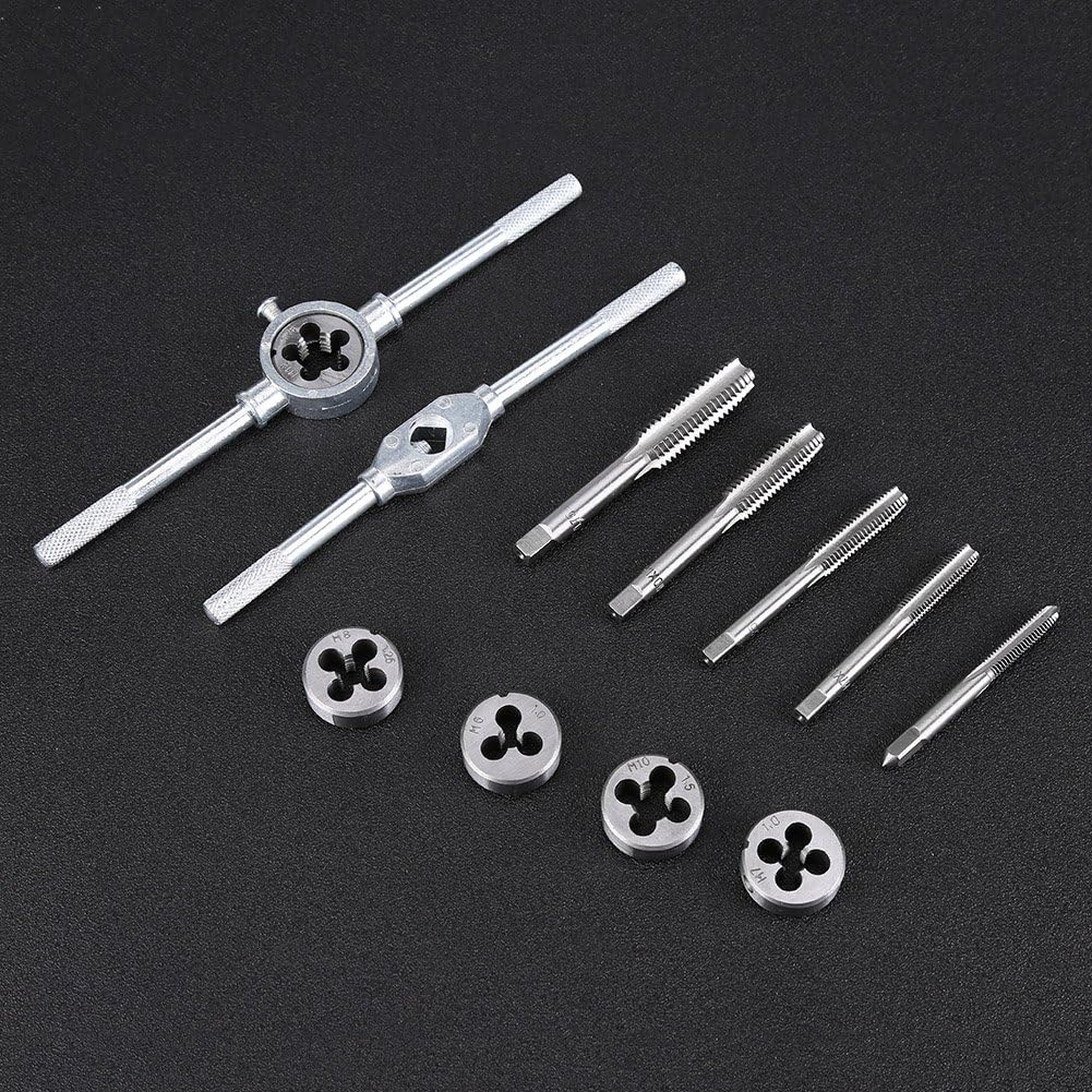 Gewindeschneider Gewindebohrer Set Schraubenschlüssel M6 M7 M8 M10 M12 Matrizen Handwerkzeugsatz für