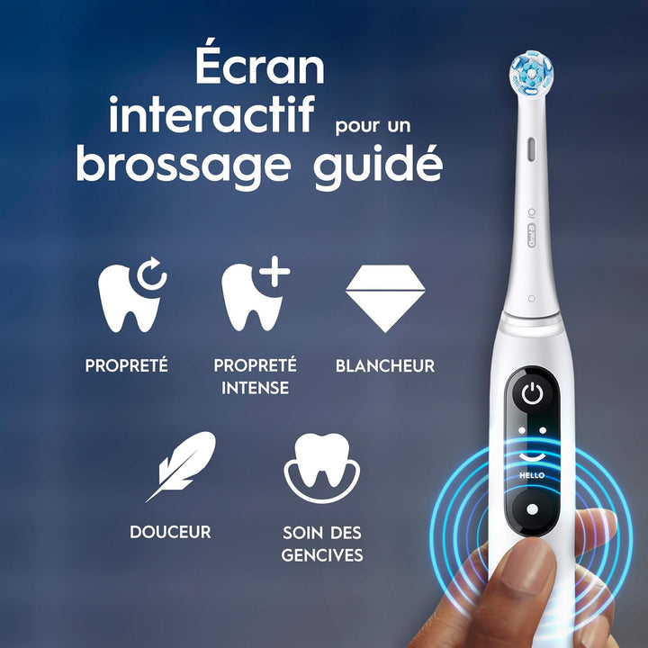 Oral-B iO 6N Elektrische Zahnbürste, Weiss, Reiseetui