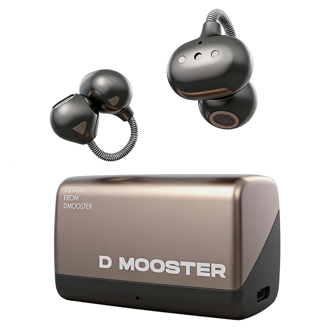 auvstar ClipOnOhrhörer mit Mikrofon,Memory Spring Ohrclip Komfort,4,6g Ultraleicht,Open Ear Kopfhöre