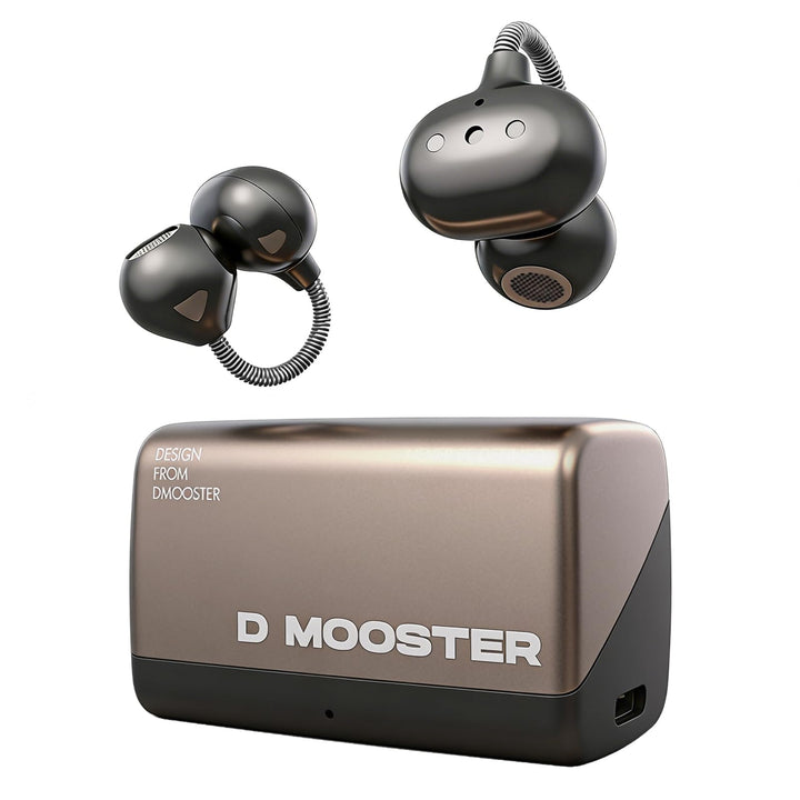 auvstar ClipOnOhrhörer mit Mikrofon,Memory Spring Ohrclip Komfort,4,6g Ultraleicht,Open Ear Kopfhöre