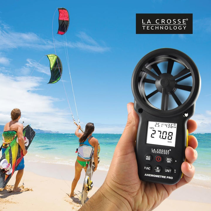 La Crosse Technology WS9501 Anemometer, Schwarz/Gelb