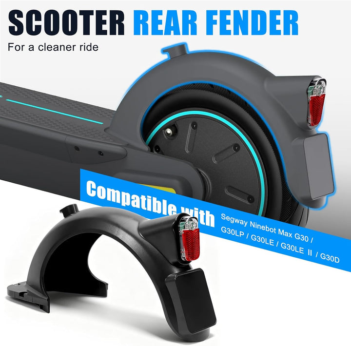 SYACHI Hinterer Kotflügel Electric Scooter mit LED Rückleucht & Haken Zubehör, Scooter Schutzblech E