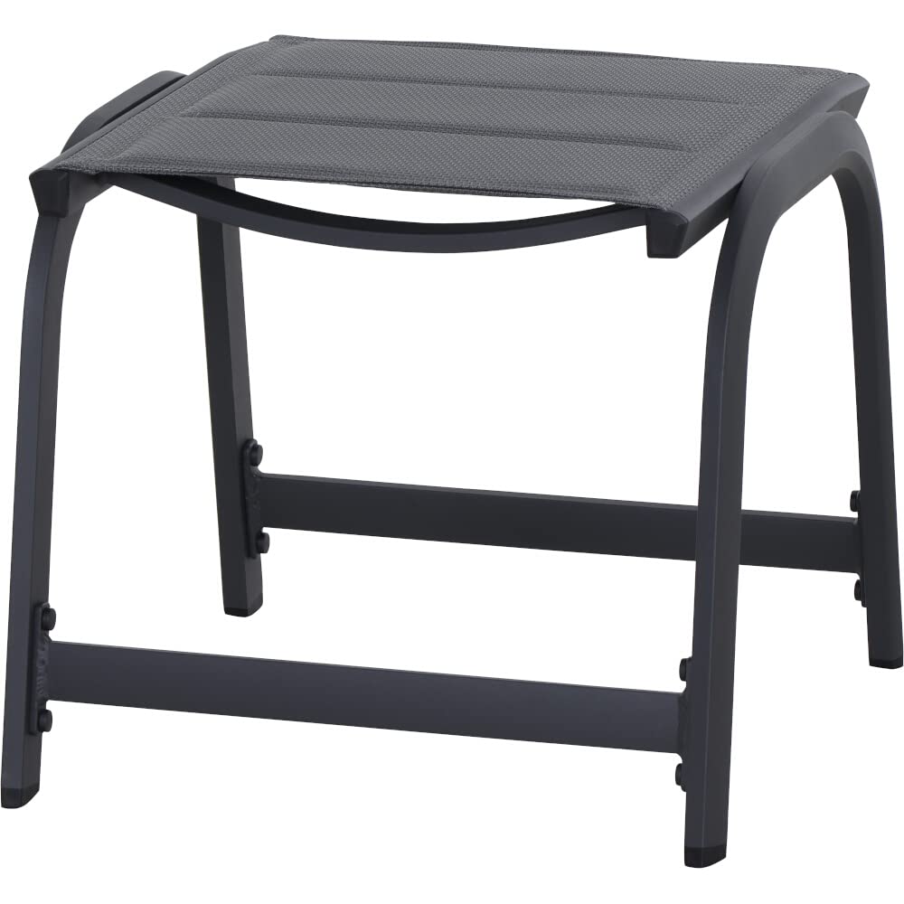 Siena Garden Tesoro Hocker, Padded Alu matt-anthrazit, Ranotex®-Gewebe royal-Grey