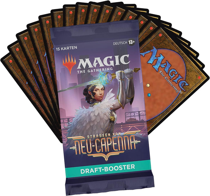 Magic The Gathering Streets of Neu-Capenna Draft Booster Display, 36 Boosters i 1 Box Topper (wersja