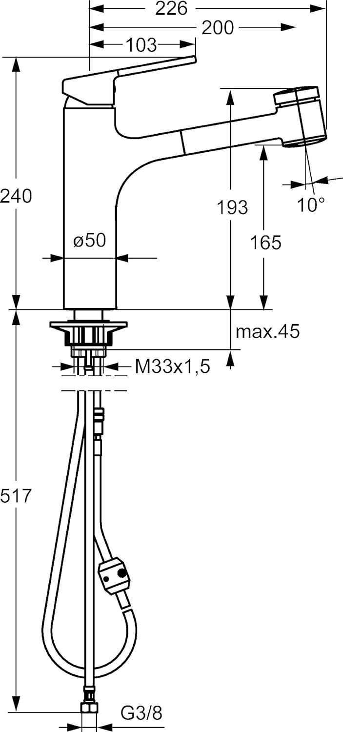 Hansa 3382273 Hansaronda Spültisch Armatur