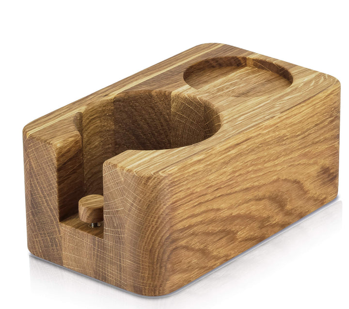 Clara Coffee Tamperstation 58mm | Tamper Station aus Schönem Eichen Holz Für Siebträger: Durch Gutes