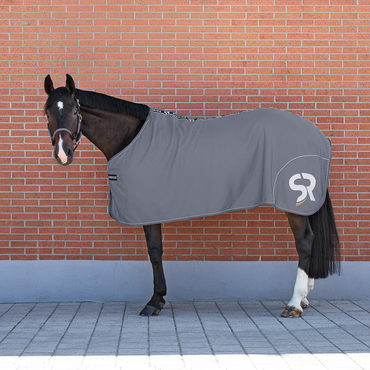 Sunride Abschwitzdecke für Pferde (Boston) aus Softshell mit Fleece - schnelltrocknend, reflektieren