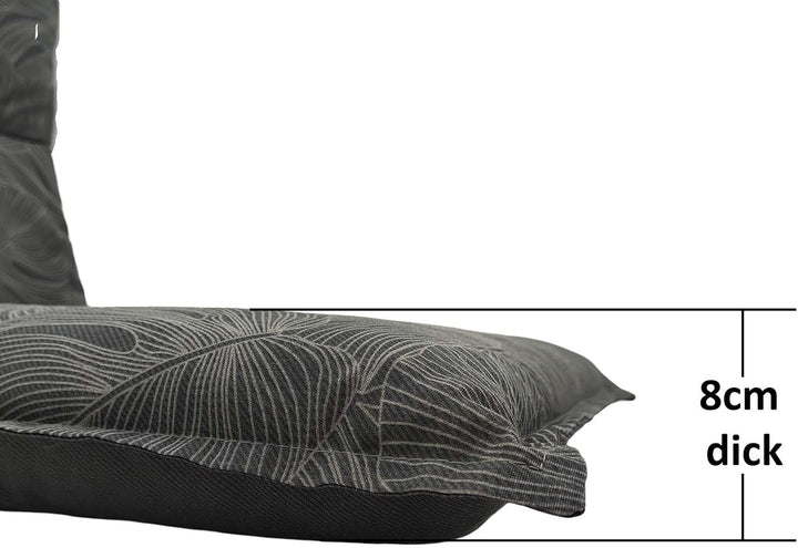 Hochlehner Auflage 115x50 cm Gartenstuhl Polster Anthrazit Komfort 8 cm | BURI, Made in Europe, Sitz