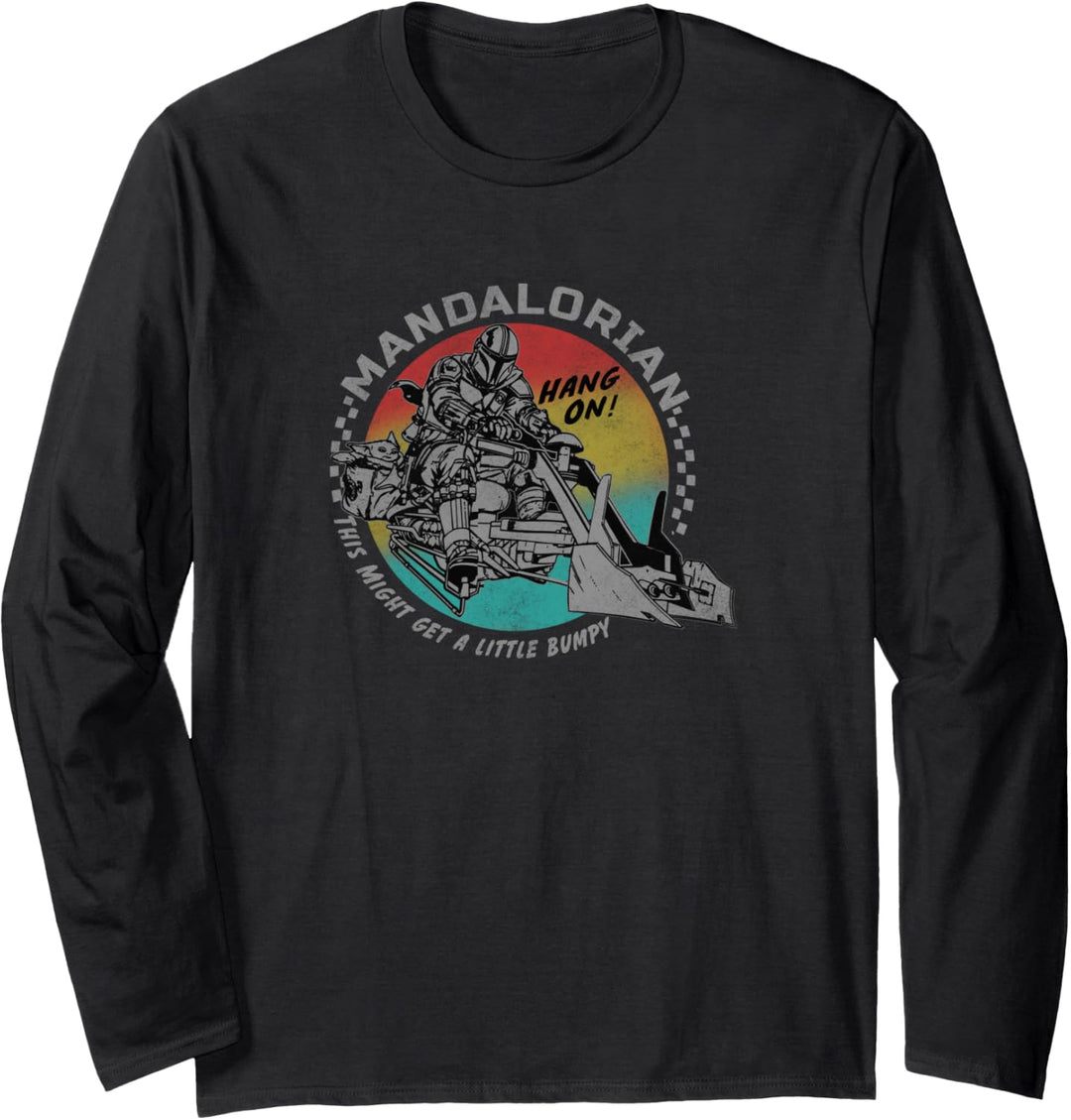 Star Wars: The Mandalorian & Child Landspeeder Hang On Langarmshirt