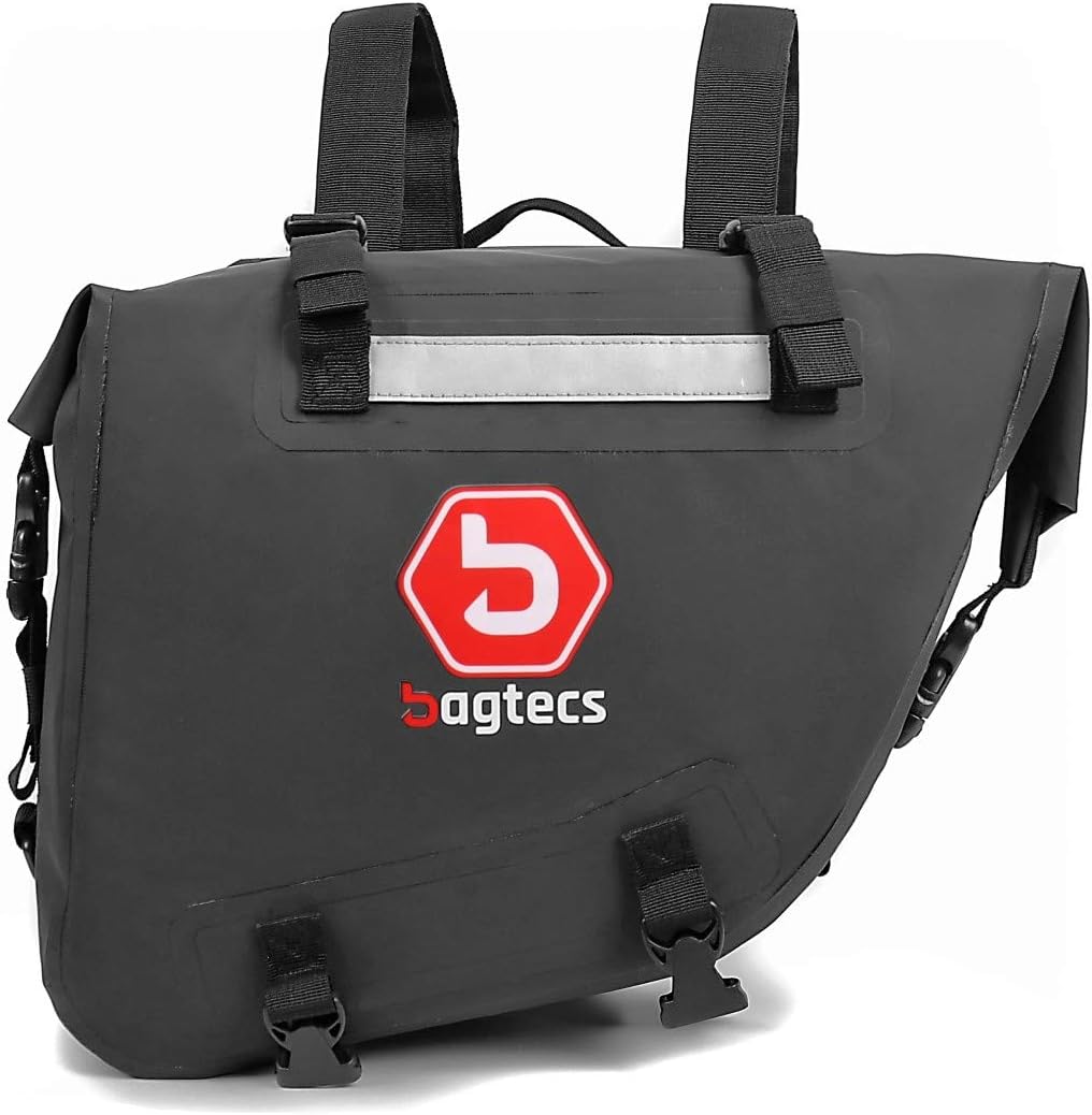 Motorrad Satteltaschen Wasserdicht Bagtecs WP6 2x15L Rollverschluss Seitentasche