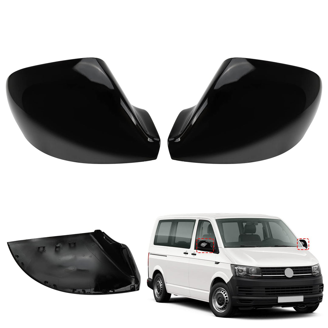 1 Paar Auto Spiegelkappen Aussenspiegel Ersatz für VW T5/T6/Transporter Caravelle, Aussenspiegelkapp