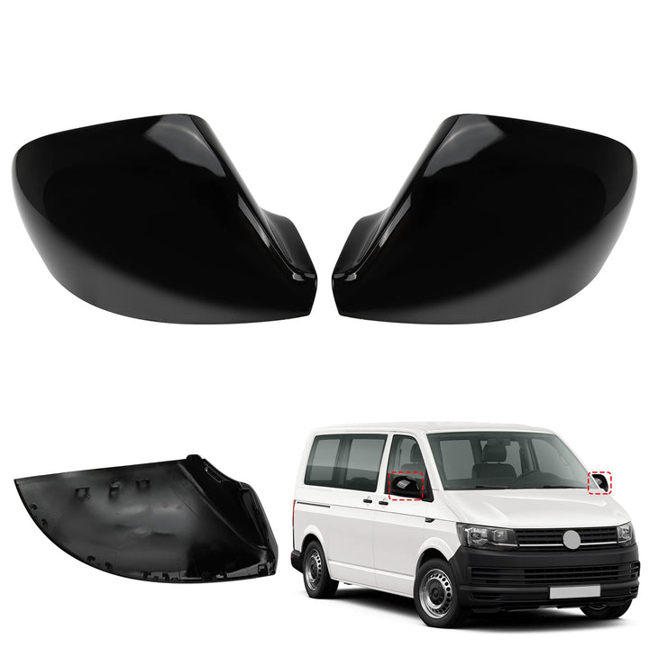 1 Paar Auto Spiegelkappen Aussenspiegel Ersatz für VW T5/T6/Transporter Caravelle, Aussenspiegelkapp