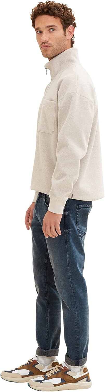 TOM TAILOR Herren Troy Slim Jeans 34W / 36L 10172 - Mid Stone Blue Black Denim, 34W / 36L 10172 - Mi