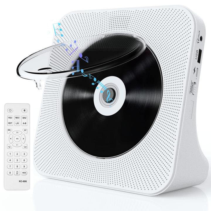 CD Player Tragbar Bluetooth 5.0 CD Spieler Tragbarer CD-Player mit Fernbedienung HiFi-Sound Lautspre