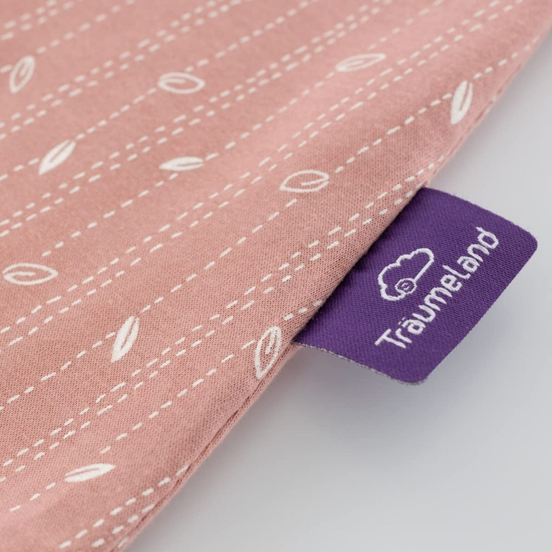 GOTS Schlafsack LIEBMICH, Design Blätter rosa, Grösse 60 - kontrollierte und zertifizierte Herstellu