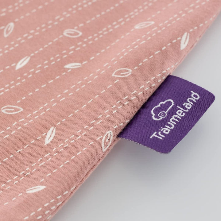 GOTS Schlafsack LIEBMICH, Design Blätter rosa, Grösse 60 - kontrollierte und zertifizierte Herstellu