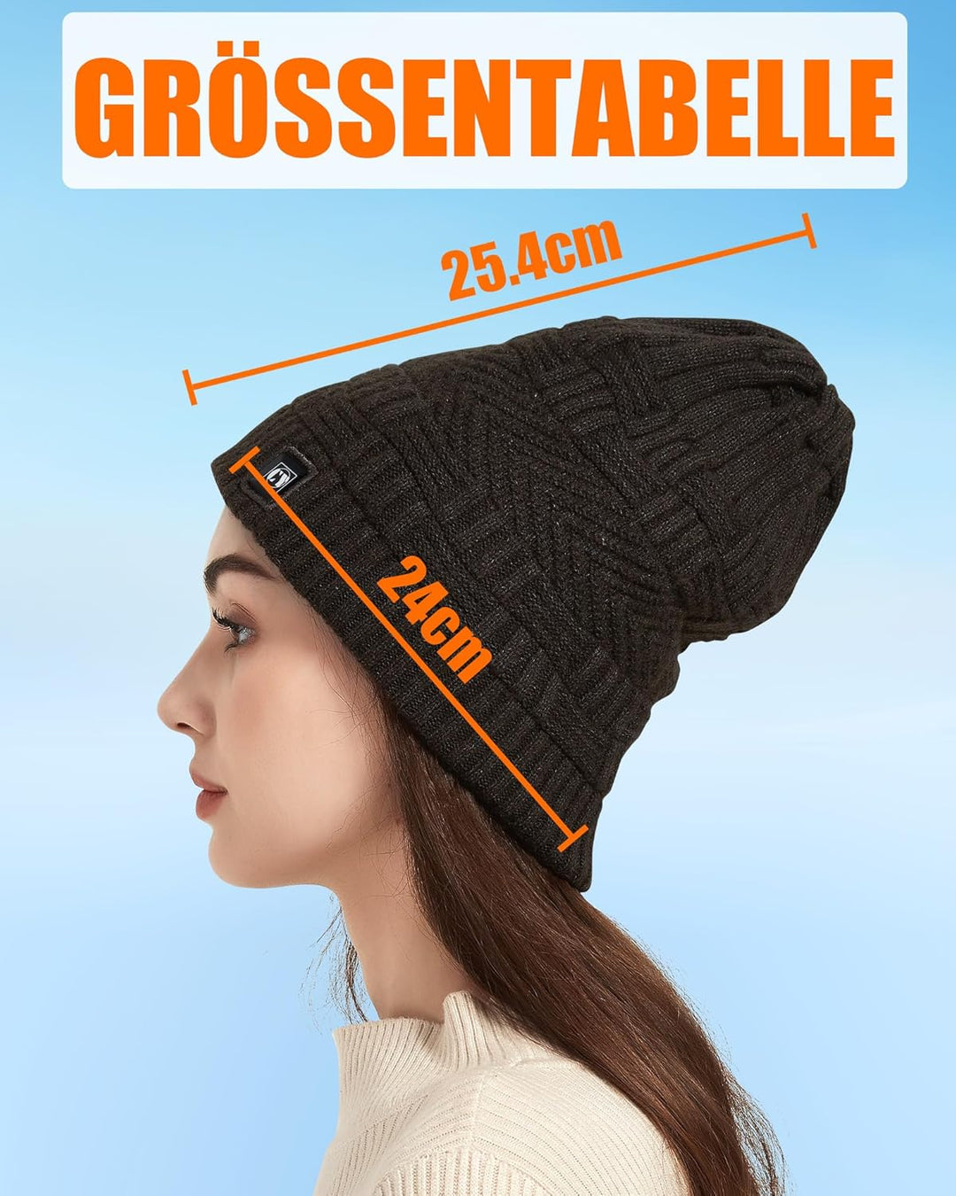 Beheizbare Mütze - Nackenwärmer Beheizbarer Schal & Beheizte Mütze für Männer und Frauen mit 4000mAh