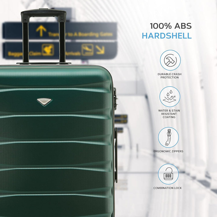 Flight Knight Case 3er-Pack 70cm Leichtes Starres ABS Checken Sie Premium-Koffer EIN Mit 4 Radern, Z