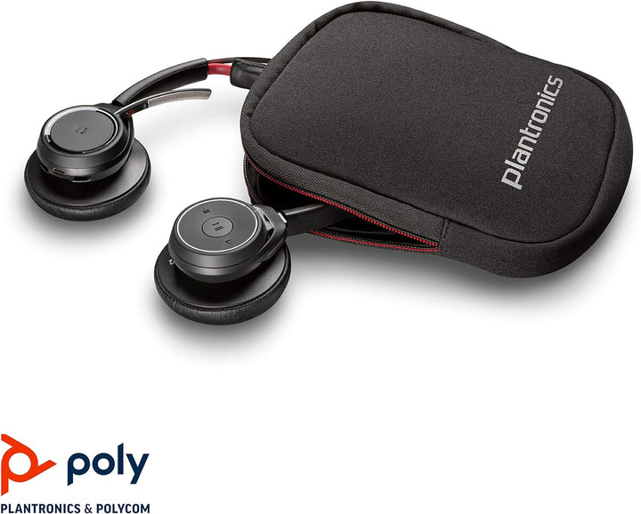 Poly - Voyager Focus UC mit Ladeständer (Plantronics) - Bluetooth Dual-Ear (Stereo) Headset mit Boom