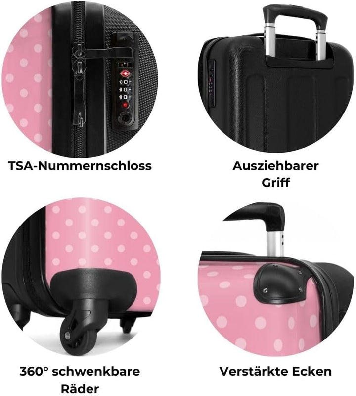 NoBoringSuitcases.com® Handgepäck, Hartschalenkoffer mit TSA Schloss, Trolley, Reisekoffer, Carry on
