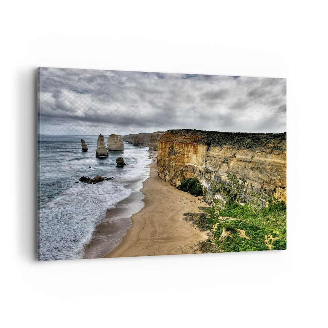 Bilder auf Leinwand 100x70cm Leinwandbild Strand Ozean Landschaft Gross Wanddeko Bild Schlafzimmer K