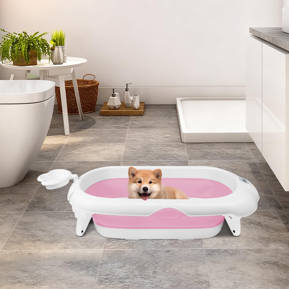 Faltbare Babybadewanne, geeignet für Babys von 0 bis 36 Monaten, ergonomisch und platzsparend, ideal