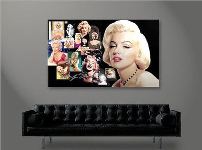 islandburner Bild Bilder auf Leinwand Marilyn V3 Monroe 1p XXL Poster Leinwandbild Wandbild Dekoarti