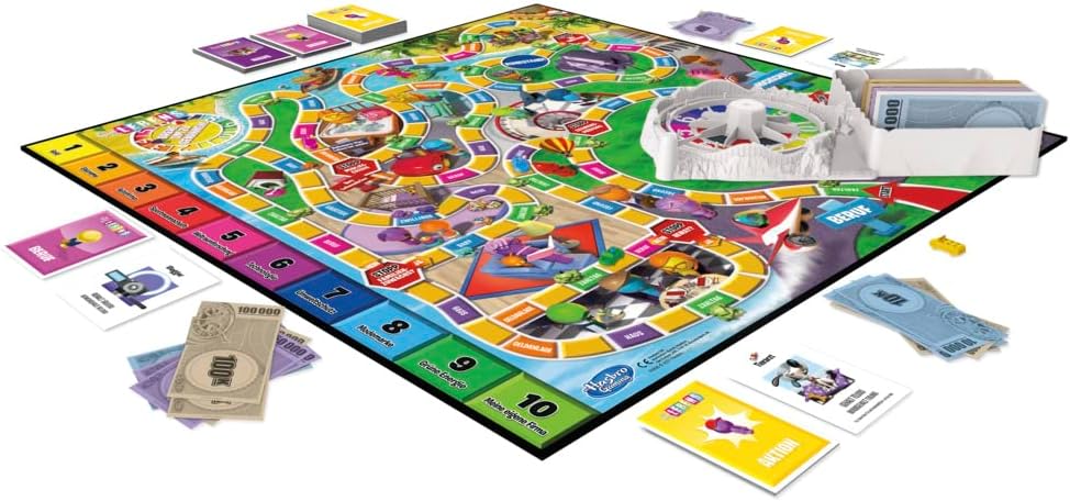 Hasbro F0800100 Das Spiel des Lebens, Brettspiel für die ganze Familie für 2 â€“ 4 Spieler, für Kind