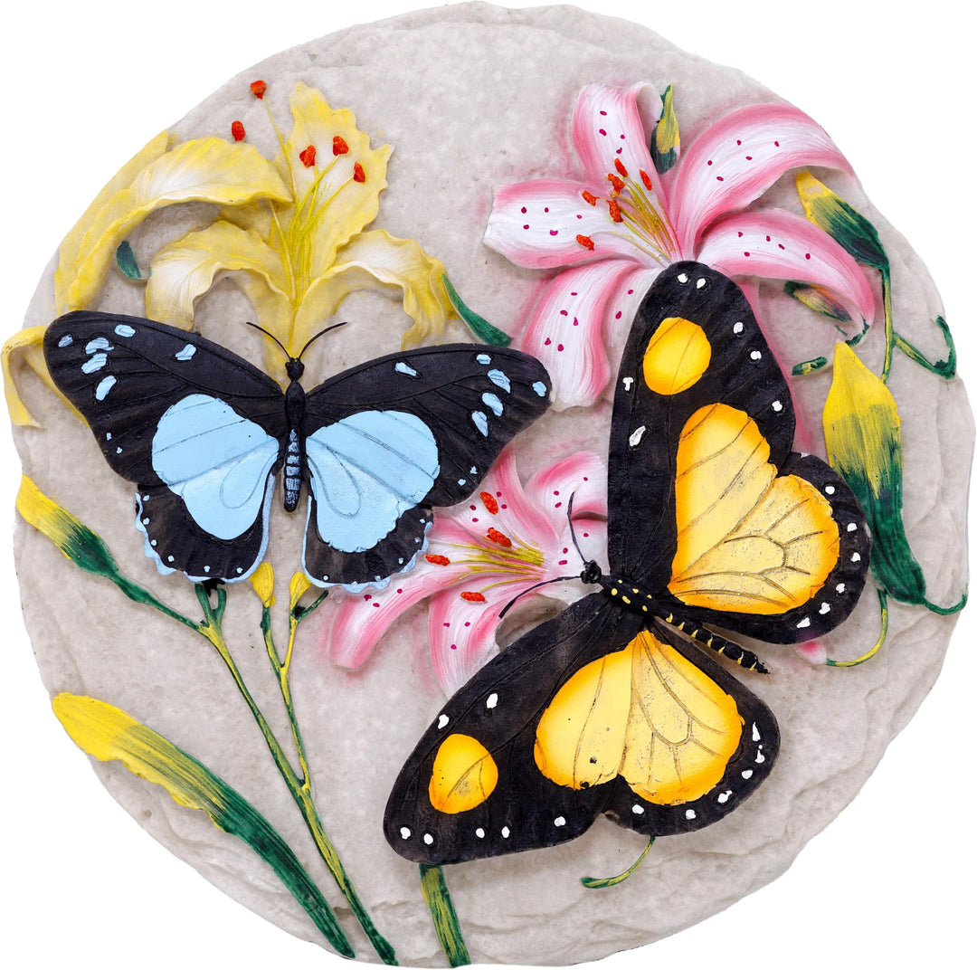 Spoontiques Trittstein, Motiv: Schmetterling mit Blumen Schmetterlinge mit Blumen, Schmetterlinge mi