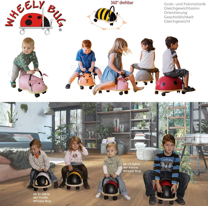Wheelybug Rutscher 2 Teile Set Kinder Rutschauto Rutschtier Tier Jungen Mädchen Wheely Bug gross ode