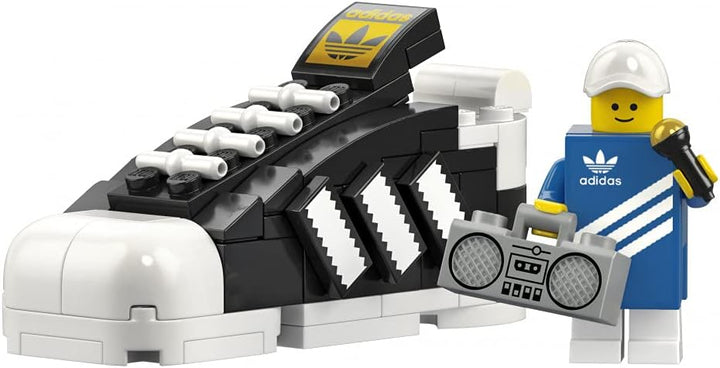 LEGO Mini adidas 40486 Originals Superstar Promo-Set, Lego-Version des Sportschuhs