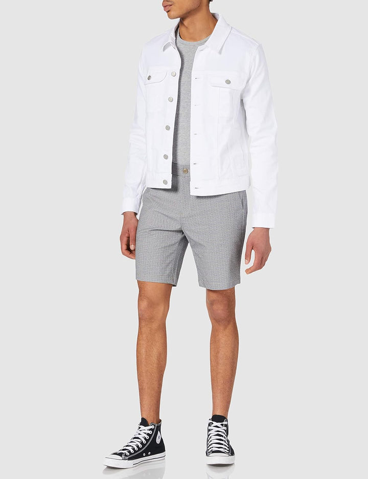 Casual Friday Herren Parlby small Checked Shorts, 171312_Silver Mink, M